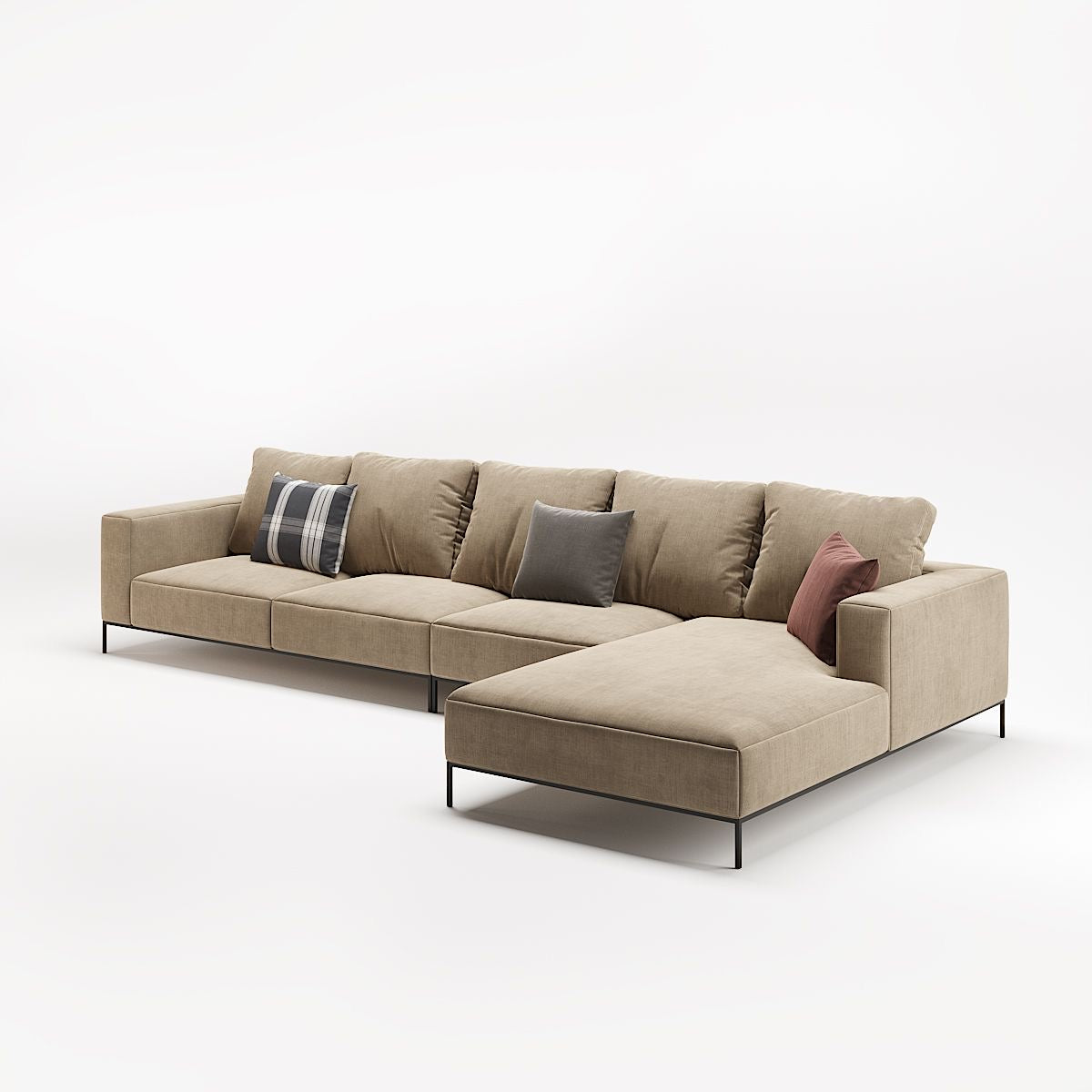 London Lush L-Shaped Couch